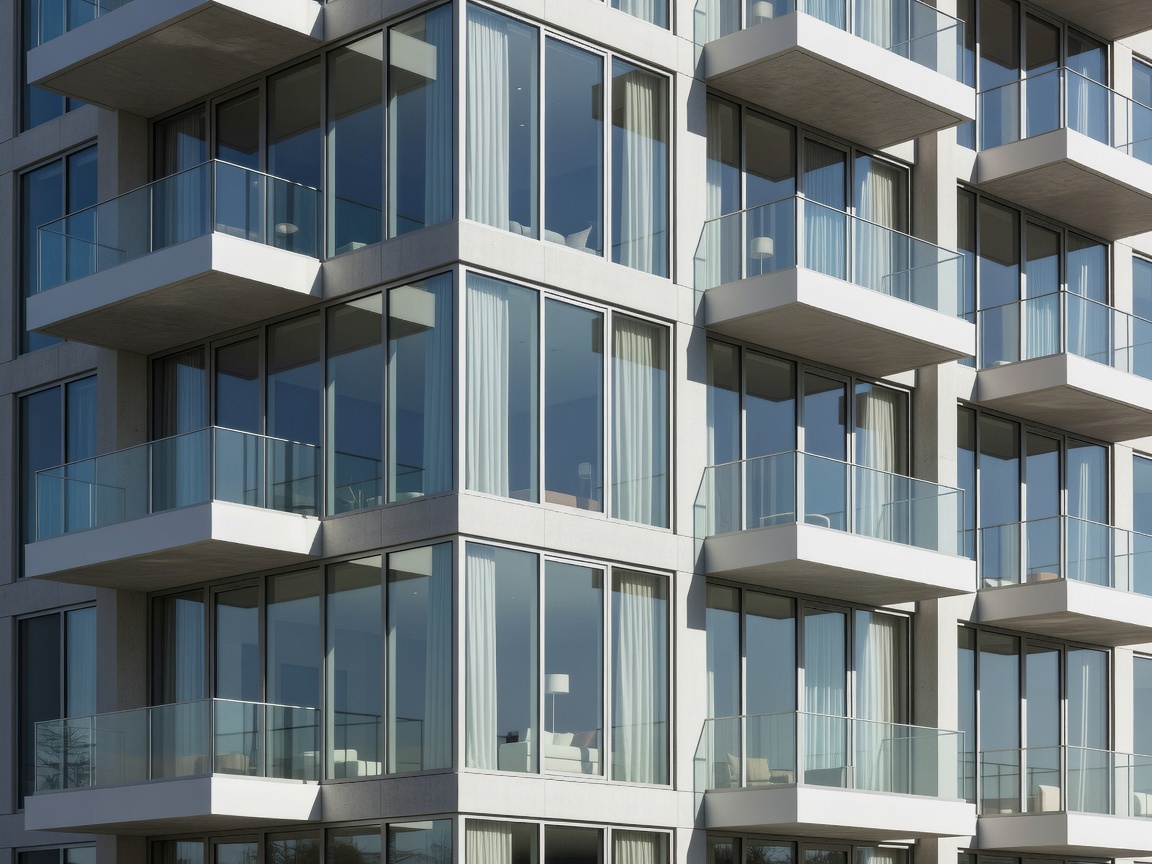 Detail of modern hotel building architecture